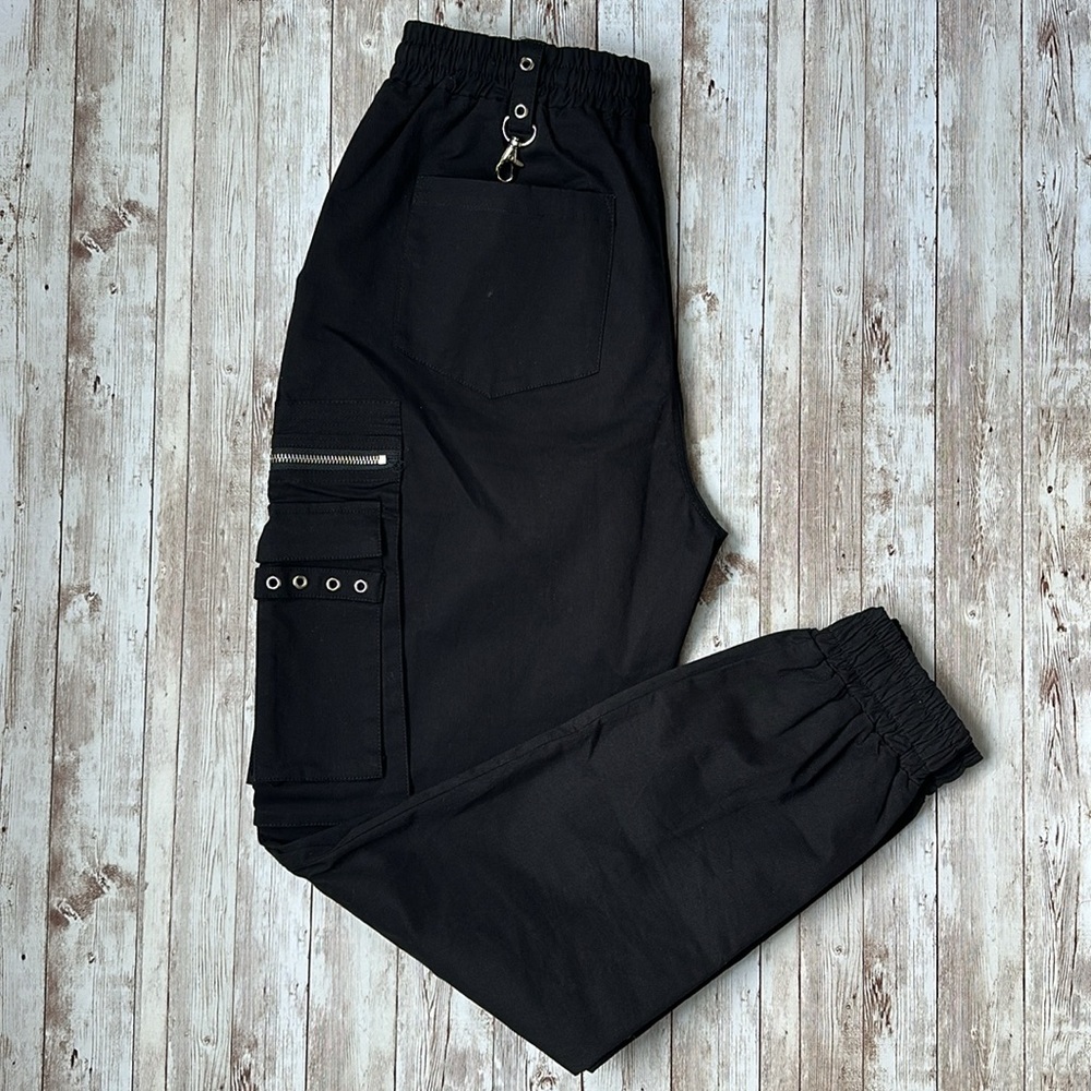 Maniere De Voir Black Cargo Joggers - Picture 11 of 16